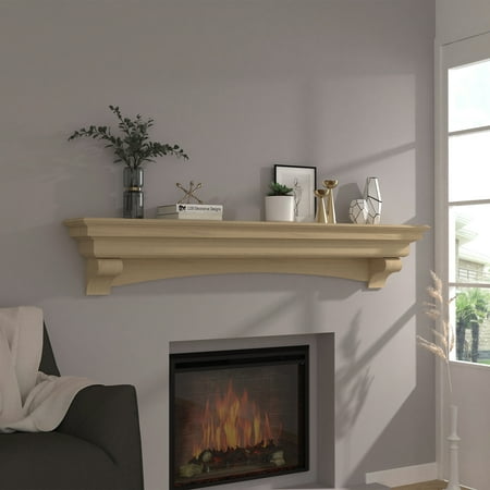 

72 Fireplace Mantel With arched and corbels Made of Fir wood Color