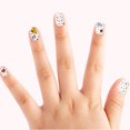 thumbnail image 3 of RAGUPEL 24Pcs Press on Nails for Kids,Pink and White Stripes Kids Nails,Natural Fit of Arc Kids Fake Nails,Style1, 3 of 6