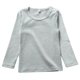 thumbnail image 1 of KISBINI Camiseta unisex de manga larga 100% algodón para niñas, color gris claro 5T, 1 of 5