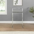 thumbnail image 2 of Carolina Classics Lucien 25.25 In Upholstered Counter Stool in Soft Gray/Chrome, 2 of 7