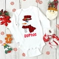 thumbnail image 4 of Body de bebé navideño personalizado con nombre personalizado, ropa para bebé, mono de fiesta para niño y niña, mono de Papá Noel con ciervo para recién nacido, 4 of 5