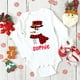 thumbnail image 4 of Body de bebé navideño personalizado con nombre personalizado, ropa para bebé, mono de fiesta para niño y niña, mono de Papá Noel con ciervo para recién nacido, 4 of 5