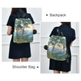 thumbnail image 4 of FORMRS Women's Travel Backpack Purse Anti-Theft Hidden Pockets Casual Shoulder Bag, Beige Mountain, 4 of 7