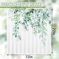 thumbnail image 2 of Shower Curtain, 72x72 Inch Polyester Green Eucalyptus Leaves Shower Curtain Set Watercolor Leaves on The Top Nature Fabric Bathroom Decor with 12 Hooks, 2 of 6