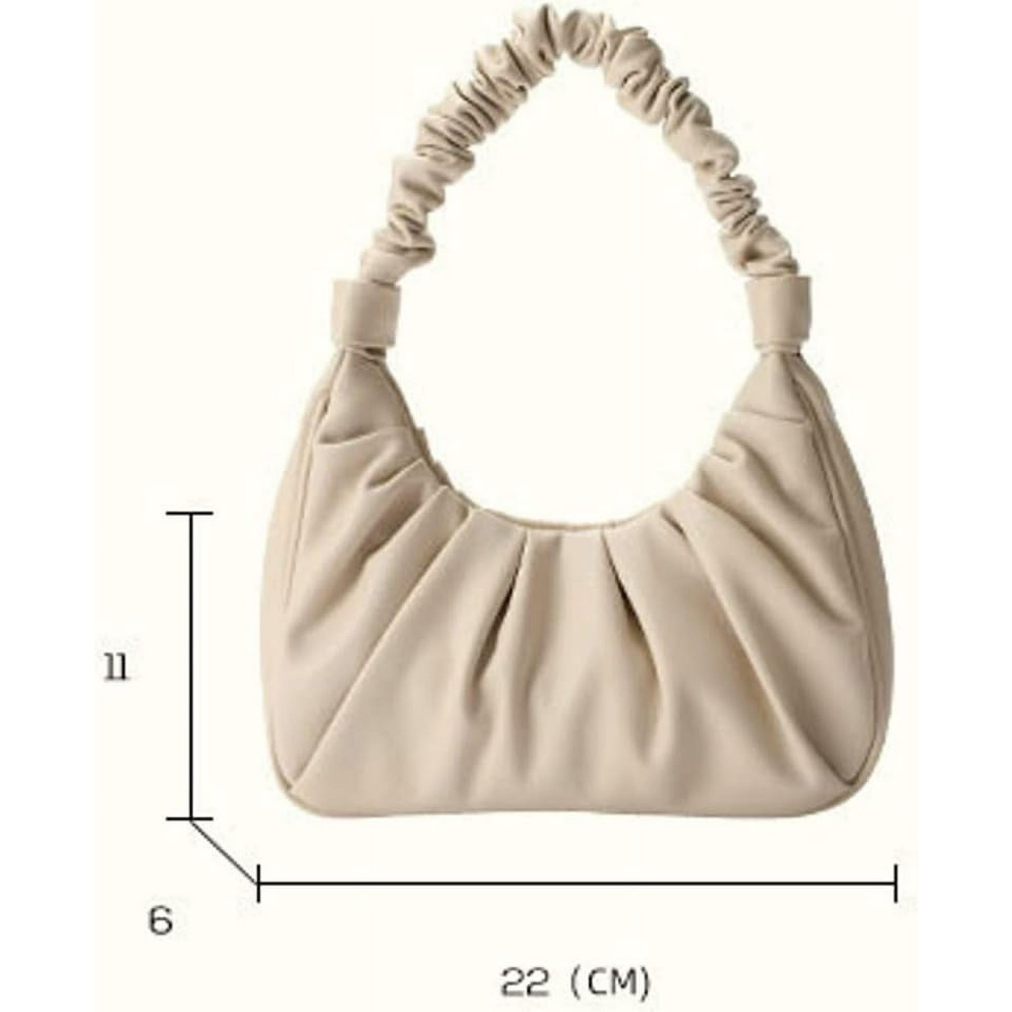 LHSHID Shoulder Bag for Women Moon Shaped Small Purse Vegan