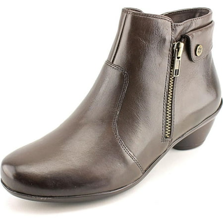 - Haley Round Toe Leather Bootie