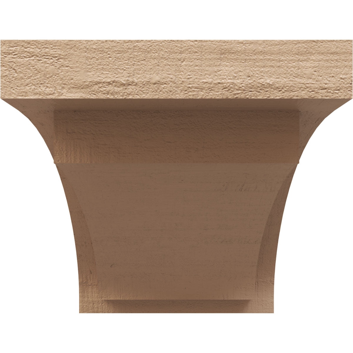 9"W x 18"D x 9"H Wide Rivera Rough Cedar Woodgrain TimberThane Corbel, Primed Tan
