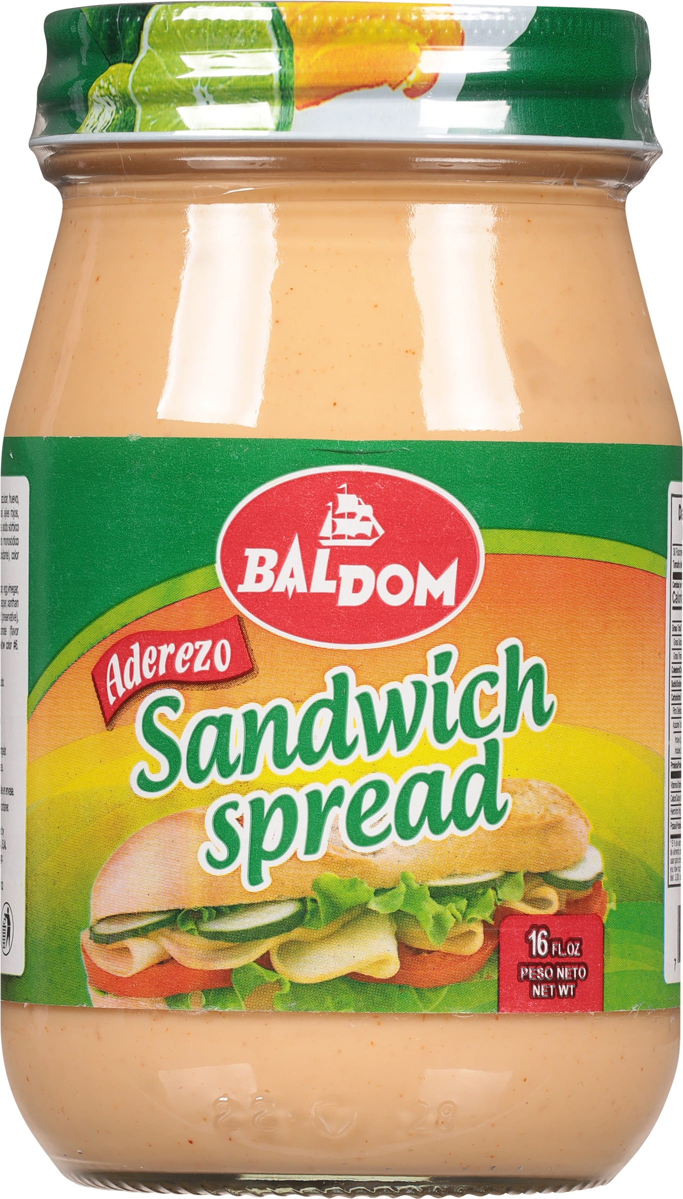 Baldom Aderezo Sandwich Spread, 16 fl oz Jar