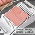 thumbnail image 4 of Egg Slicer, Spam Luncheon Meat Slicer with 2 PCS Wavy Shaped Egg Cutter for Hard Boiled Eggs Cheese Fruit Soft Food, Cuts 11 Slices (White), 4 of 7