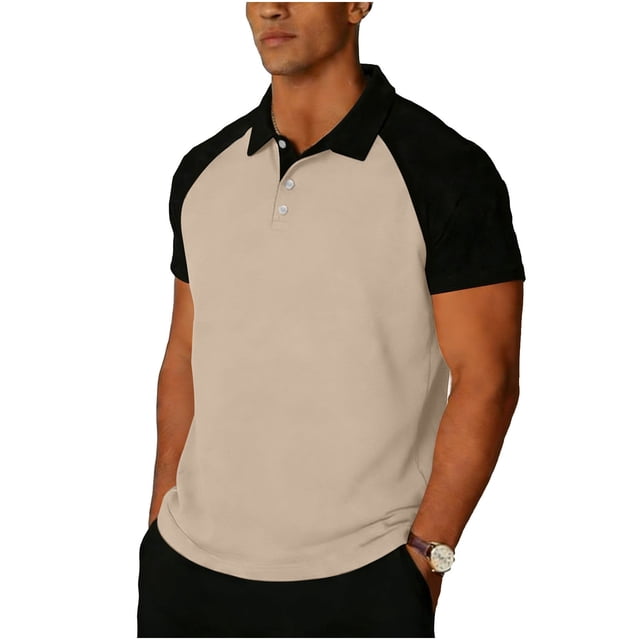 Casual Short Sleeve Shirts for Men, Flannel Collar Open Front Button Down, Solid Color Polyester Top,