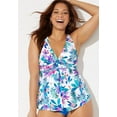 thumbnail image 4 of Swimsuits for All Women's Plus Size V-Neck Twist Tankini Top, 4 of 5