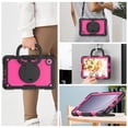 thumbnail image 6 of Case for Samsung Galaxy Tab A11 2025/Tab A9 2023 8.7 inch, 360 Rotating Stand Handle Pencil Holder Shoulder Strap Heavy Duty Shockproof Cover, Rose PC, 6 of 7