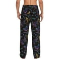 thumbnail image 3 of Goofa Lavender Flowers Printed Soft Pajama Pants for Men, Wide Leg Comfy Casual Lounge Yoga Pants-Large, 3 of 9