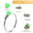 thumbnail image 2 of EcoNesxp Worm Gear Clamp 4 Inch Hose Keyed Adjustable Stainless Steel 4 Inch Pipe Clamp Thumb Screw Metal Clamp, 2 of 5