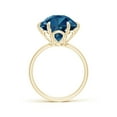 thumbnail image 2 of ANGARA Natural Hexagonal Fancy-Cut 8.4 ct London Blue Topaz Ring in 14K Yellow Gold for Women (Size-11mm) | November Birthstone, Anniversary, Jewelry Gift for Women | Natural London Blue Topaz Ring, 2 of 9