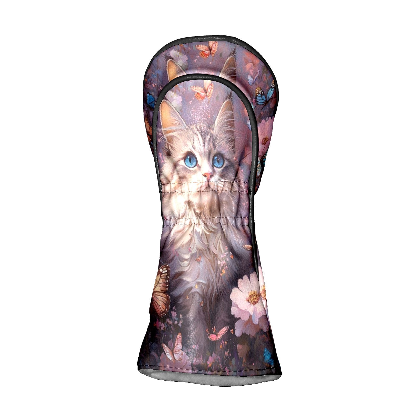 Golf Club Head Covers - Dream Cat Design, PU Leather, Waterproof, Fits Fairway Woods/Hybrid, Unisex, Fits Most Brands