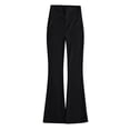 thumbnail image 4 of OSOLU Girls Pants High Waist Flared Leg Stretch Slim Fit Casual Dance Daily Bottoms Black, 4 of 4