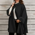 thumbnail image 6 of Women's Elegant Faux Fur Trim Woolen Capelet Shawl Oversized Cloak Cape Warm Poncho Winter Soft Shawl Cover Up, 6 of 7