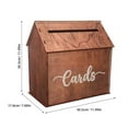 thumbnail image 6 of TABLZONE Brown Rustic Wood Card Box for Wedding Reception Birthday and Bridal Shower, 6 of 7