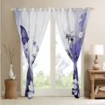 thumbnail image 4 of Bee Blackout Curtains Daisy Flowers Curtains,Light Purple Ombre Oil Painting Floral Curtains & Drapes Graffiti Art Window Curtains Honeybee Butterfly Bohemian Decor, 4 of 6