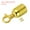 Golden, variant on Uxcell 0.8"x2" Stanchion Rope End Stopper, 6 Pack Cord End Caps Barrier Rope End Cap Snap Hooks, Golden