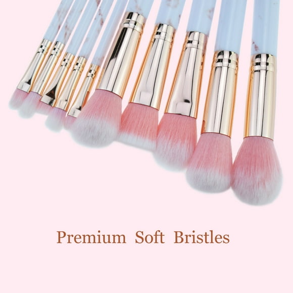 10 Pcs Makeup Brush Set Eye Shadow Brush Cosmetics Blending Brush Tool Bronzer Brush