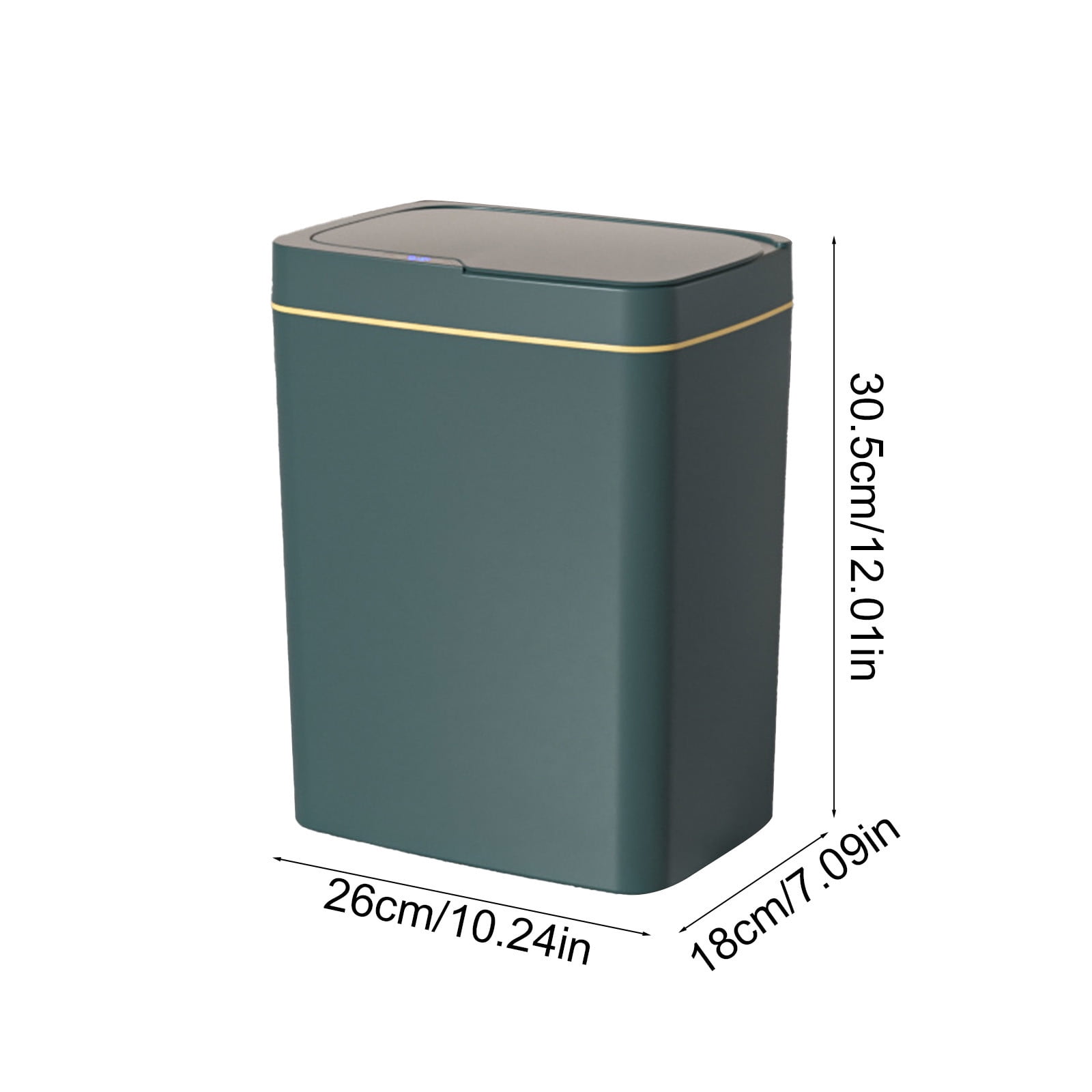 Bathroom Trash can with Automatic Touchless Lid,4 Gallon Motion Sensor Small Garbage Can, Smart Trash Bin for Bedroom, Office, Living Room （Green）