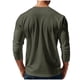 thumbnail image 4 of pstuiky camisas de manga larga para hombre, Camiseta de pana con botones, cuello redondo y manga larga de color liso para hombre top de hombre m, 4 of 8