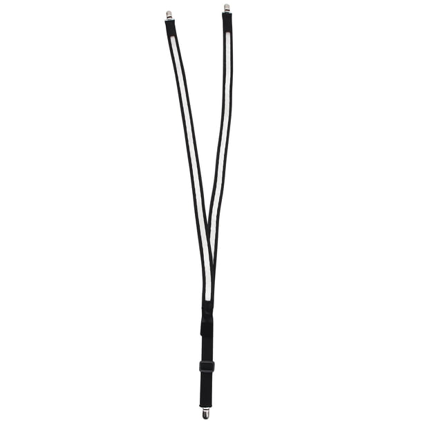 EeaseMX Tirantes LED con clip, brillantes, ajustables, elásticos, en forma de Y, con estampado, para pantalones, para hombres y mujeres (negro)