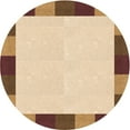 thumbnail image 1 of Ahgly Company Tapis Rond Lavable en Machine Intérieur Transitionnel Pêche Orange Profond, 3 Pieds Rond, 1 of 7