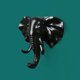 thumbnail image 2 of Gancho/percha de una sola pared con cabeza de elefante, gancho para sombrero y abrigo con forma de Animal, resistente, regalo decorativo rústico, negro, 2 of 5