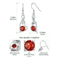 thumbnail image 4 of ChicSilver July Birthstone Earrings for Women Ladies Heart Infinity Shape Ruby Jewelry 925 Sterling Silver Birthday Christmas Mother's Day Gifts for Her, 4 of 8