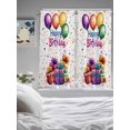 thumbnail image 4 of Living Room Curtains 72 Inches length, Happy Birthday Window Treatment Curtain Drapes, Colorful Balloon Gifts Patterns Light Filtering Drapes for Bedroom Laundry Room, 52"x72", 2 Panels, 4 of 7