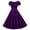 Purple, variant on Womens Summer Dresses Neck Party Retro 60S Sleeve Swing Short 50S Vintage Gift Dress