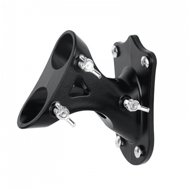 Heavy - Duty Outdoor Flag Pole Holder, Rust - Free Aluminum Alloy Mount with Stainless Hardware, Dual - Position 1 - Inch Black Bracket