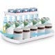 thumbnail image 1 of Organizador giratorio rectangular para refrigerador Lazy Susan, bandeja giratoria de 360°, estante de almacenamiento cuadrado giratorio para refrigerador, 2 niveles, 1 of 8