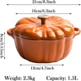 thumbnail image 4 of ACDANC 2026 New Pumpkin Dutch Oven,6.3 Inch Cast Iron Mini Stew Pot with Lid & Handles,Non-Stick Pumpkin Soup Pot for Fall & Halloween Decor Mini Cast Iron Dutch Oven, 4 of 7
