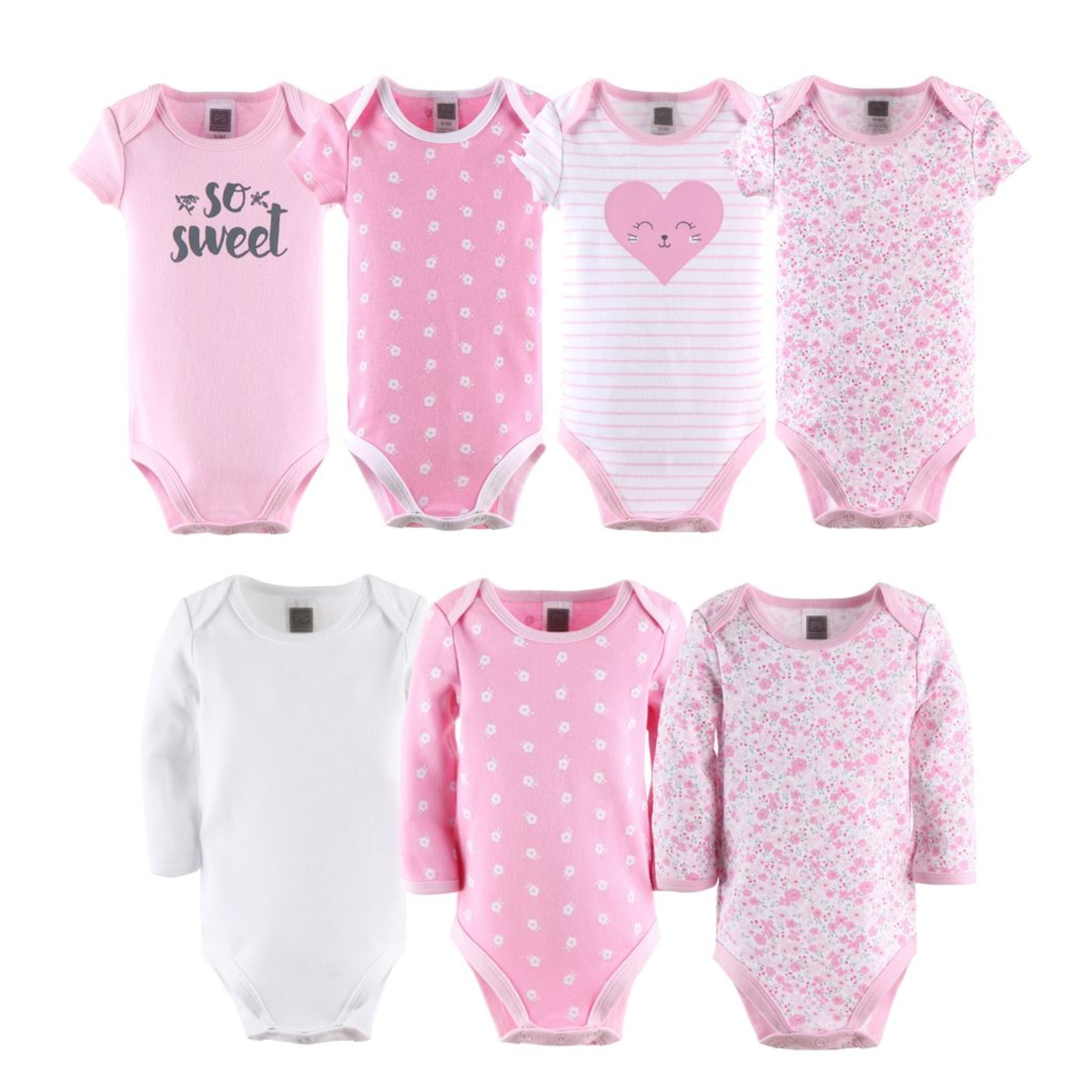 The Peanutshell Newborn Layette Gift Set for Baby Girls, 23 Essential Pieces, Pink Floral Love, 0-3 Months