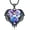 Black-02-Feb.Amethsy Purple Birthstone, variant on Winged Heart Crystal Pendant Necklace, Black Plated Gothic Heart Necklace with Multi-Color Gemstones, Women’s Romantic Jewelry Gift