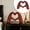 Red, variant on Sparkling Beaded Gold Heart Hands Statue, Love Finger Sculpture Home Decor Gold Heart Hands Decor, Modern Aesthetic Figurine Shelf Decor for Living Room Office Desktop Bookshelf.
