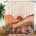 thumbnail image 2 of Boho Shower Curtain, Abstract Mid Century Modern Shower Curtains Aesthetic Shower Curtain Polyester Pink Boho Shower Curtain Minimalist Shower Curtain with 12 Hooks, 72X72inches, 2 of 6
