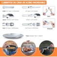 thumbnail image 3 of Juego de Cocina Camping, Bateria de Cocina Camping Juego de Utensilios de Cocina para Acampar 16 Piezas, para Acampar y Caminar Juego de Sartenes para Mochileros, 3 of 4