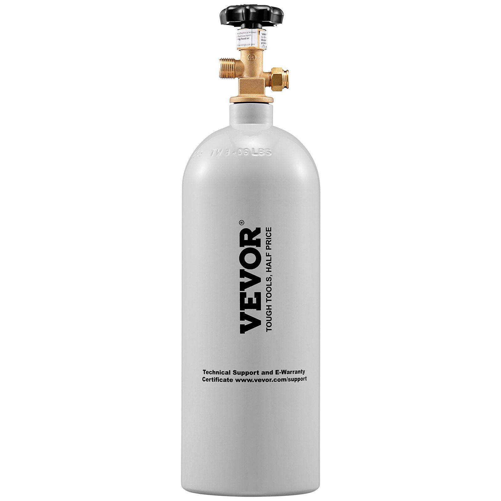 5LB Aluminum CO2 Tank Cylinder w/CGA320 Valve, Gray Spray Coated, for Draft Beer Soda Carbonation, Homebrew & Commercial Use – Brand New