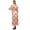 Orange, variant on Bimba Floral Peach Satin Kimono Long Bridesmaid Cover Up Drawstring Kaftan - 4