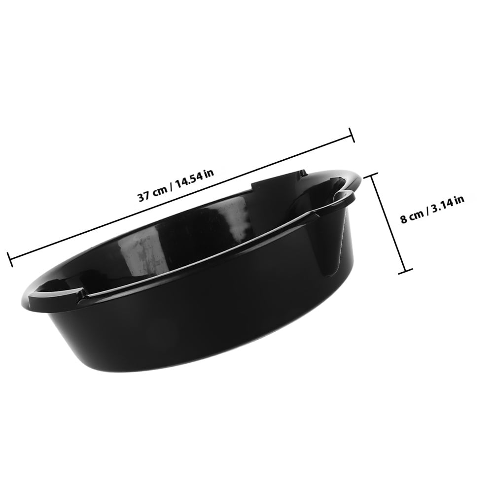 Supvox 2-Pack Reusable Oil Catch Pan Black Plastic Drip Tray for Spill Prevention and Control
