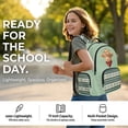 thumbnail image 7 of SCRAWLGOD Highland Cow Tribal Aztec Beige Cyan 17” Backpack for Boys Girls, Lightweight Casual Multi-Pocket Laptop Backpack for Man/Kid/Woman with Adjustable Padded Strap, 7 of 7