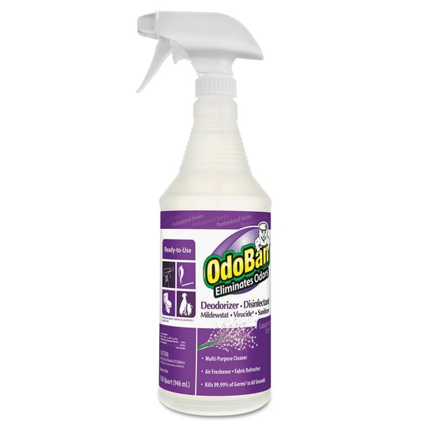 OdoBan RTU Odor Eliminator, Lavender Scent, 32oz Spray Bottle, 12