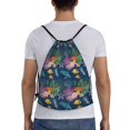 thumbnail image 2 of Kdxio Undersea Animals Print Drawstring Backpack Bag,Waterproof Draw String Back Sack, Gym Drawstring Bags Swim Bag For Unisex, 2 of 9