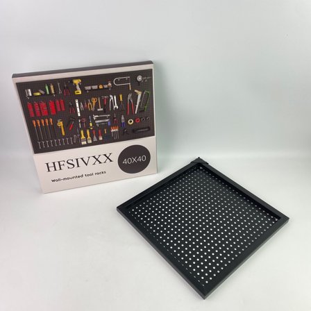 HFSIVXX Wall-mounted tool racks,Black Pegboard Wall Organizer, 40X40 for Garage Storage, Storage Bins, Tool Panel Organizer