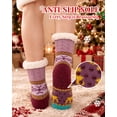 thumbnail image 4 of Womens Fuzzy Socks Cozy Fluffy Winter Slipper Socks with Grippers,UNEEI Warm Thick Animal Pattern Non-Slip Winter House Socks, Size 5-10, 4 of 7
